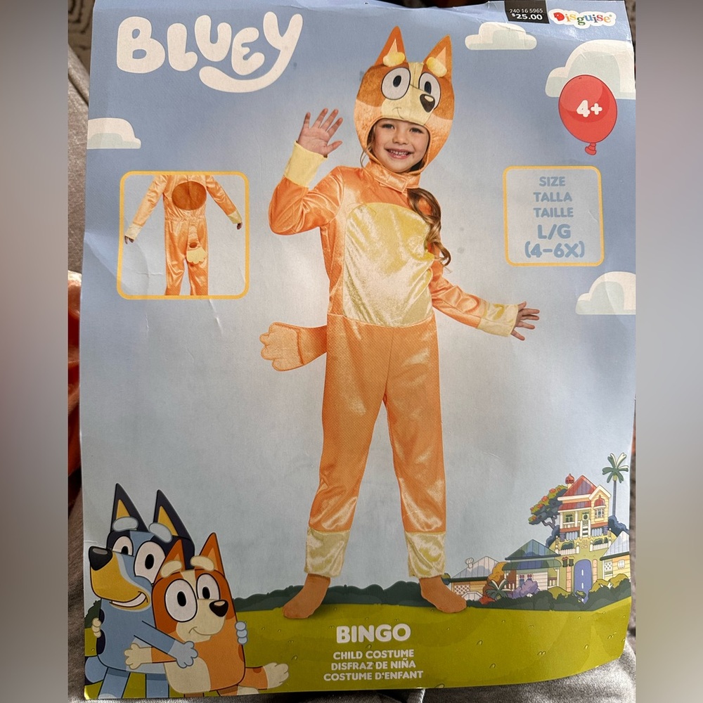 Customized toddlers 4 - 6 Bingo costume with extra headband included